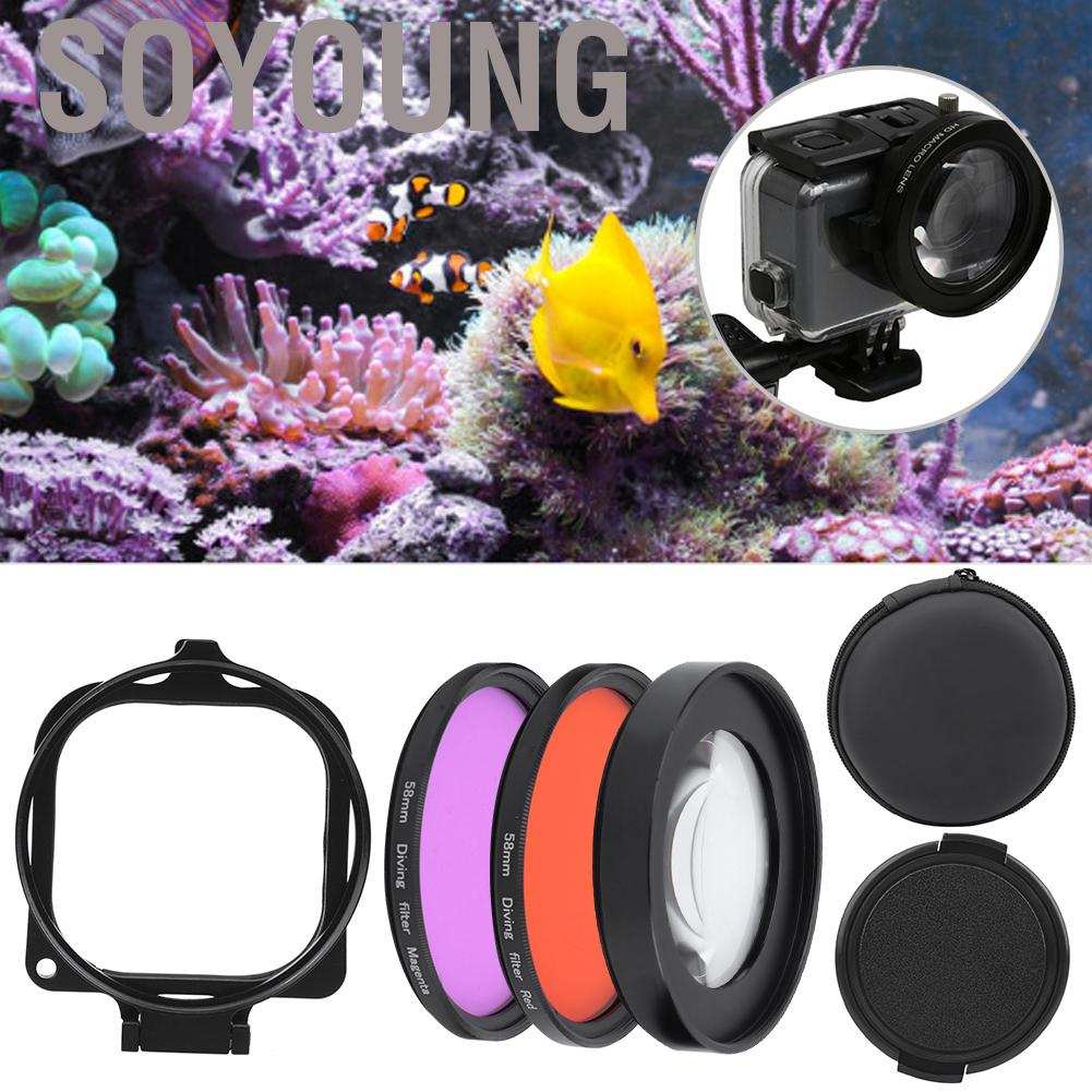 Bộ lọc dưới nước 3 trong 1 màu đỏ/tím/đỏ cho máy ảnh GOPRO HERO 8
 | BigBuy360 - bigbuy360.vn