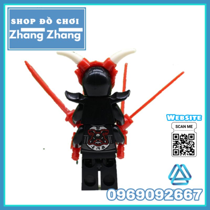 Đồ chơi Xếp hình Ninjago Mr E gồm 4 kiếm và 1 mặt nạ Minifigures Lele H007