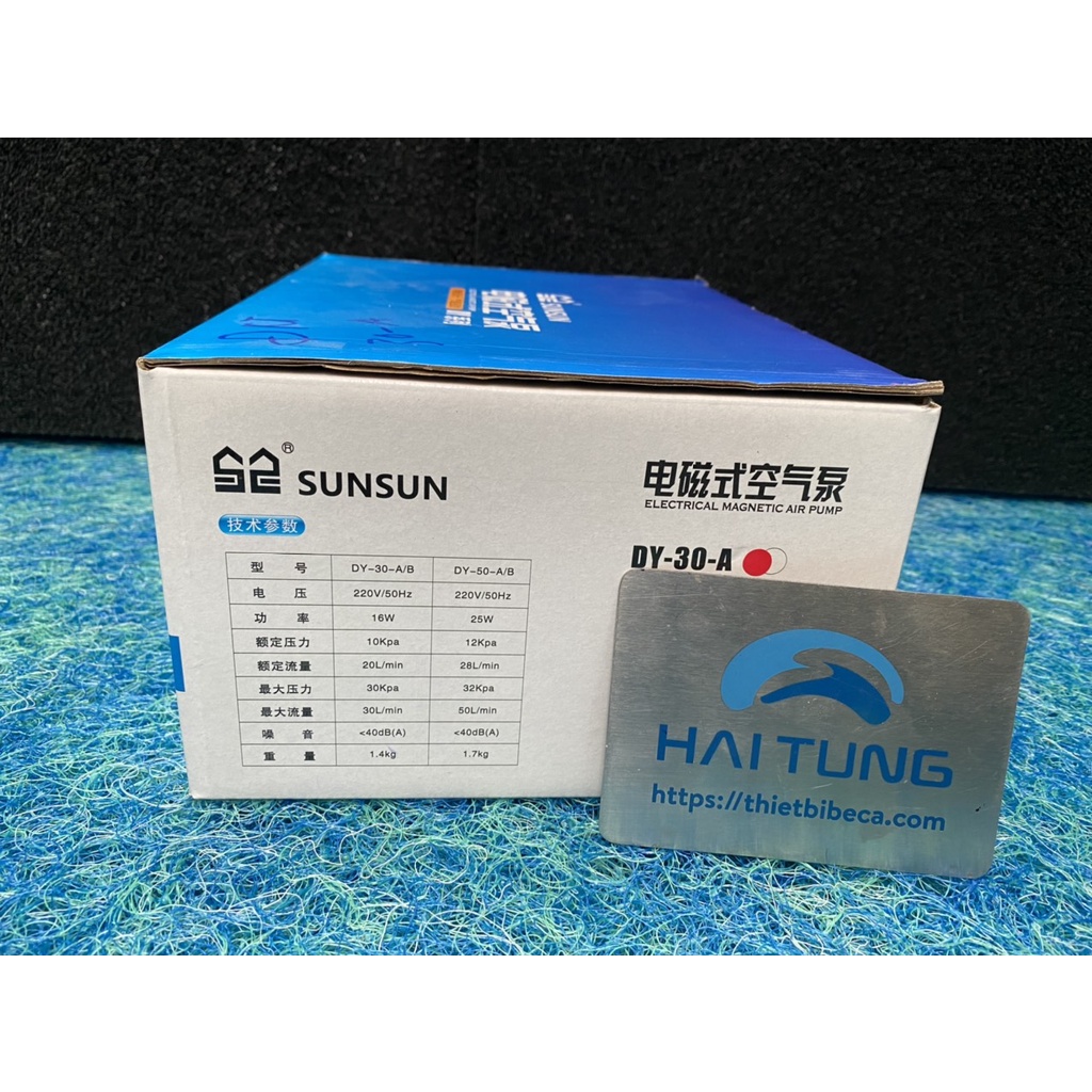 Máy  Sủi Oxy, Máy sục khí Bể cá  Sunsun DY 30A- 50A  Vỏ Nhôm Siêu Êm Siêu Mạnh