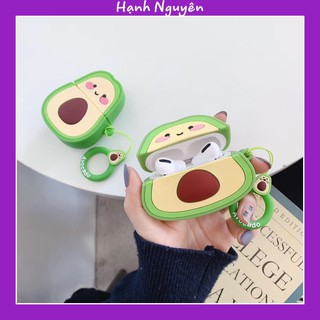 [CUTE] bọc quả bơ kèm móc cho Airpod 1/2...vỏ bọc cho airpod 1/2 i11 i12...
