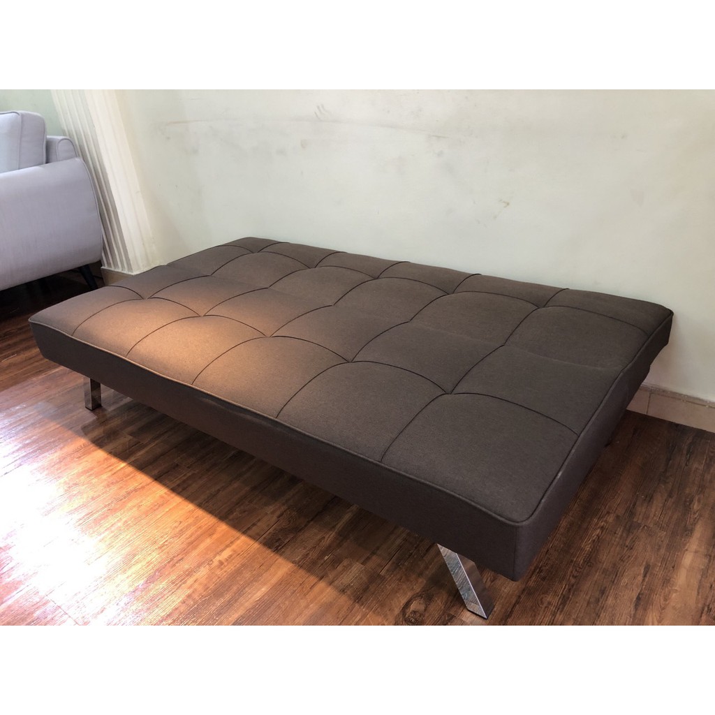 Sofa giường - sofa bed màu xám chất vải bố rất đẹp dài 1m7