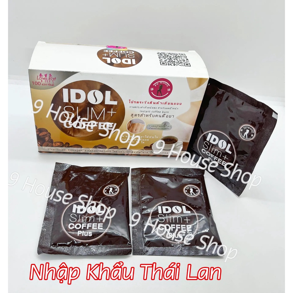 01 Hộp Cà Phê SLIM+ (MẠNH) Thái Lan Hộp 10 gói