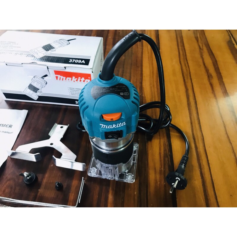 may phay gỗ MAKITA 6mm mt3709 CÓ ĐIỀU CHỈNH TỐC ĐỘ Hàng thái lan với thiết kế nhỏ gọn MỚI 100%