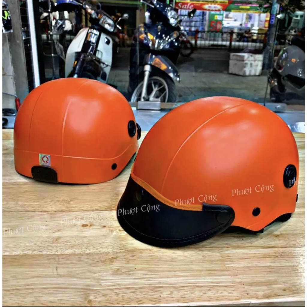 Mũ Bảo Hiểm 1/2 Nhiều Màu Trơn Siêu Hot