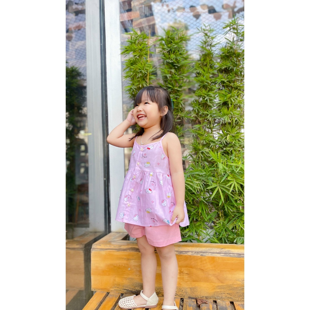 Bộ ngắn kiểu Bigbaby chất vải thoáng mát họa tiết dễ thương nhiều mẫu cho bé 1-10t