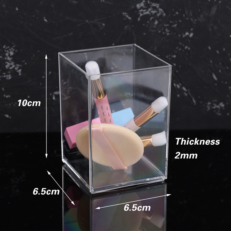 Hộp Đựng Cọ Trang Điểm Bằng Acrylic Trong Suốt Đơn Giản Tiện Dụng Cho Học Sinh