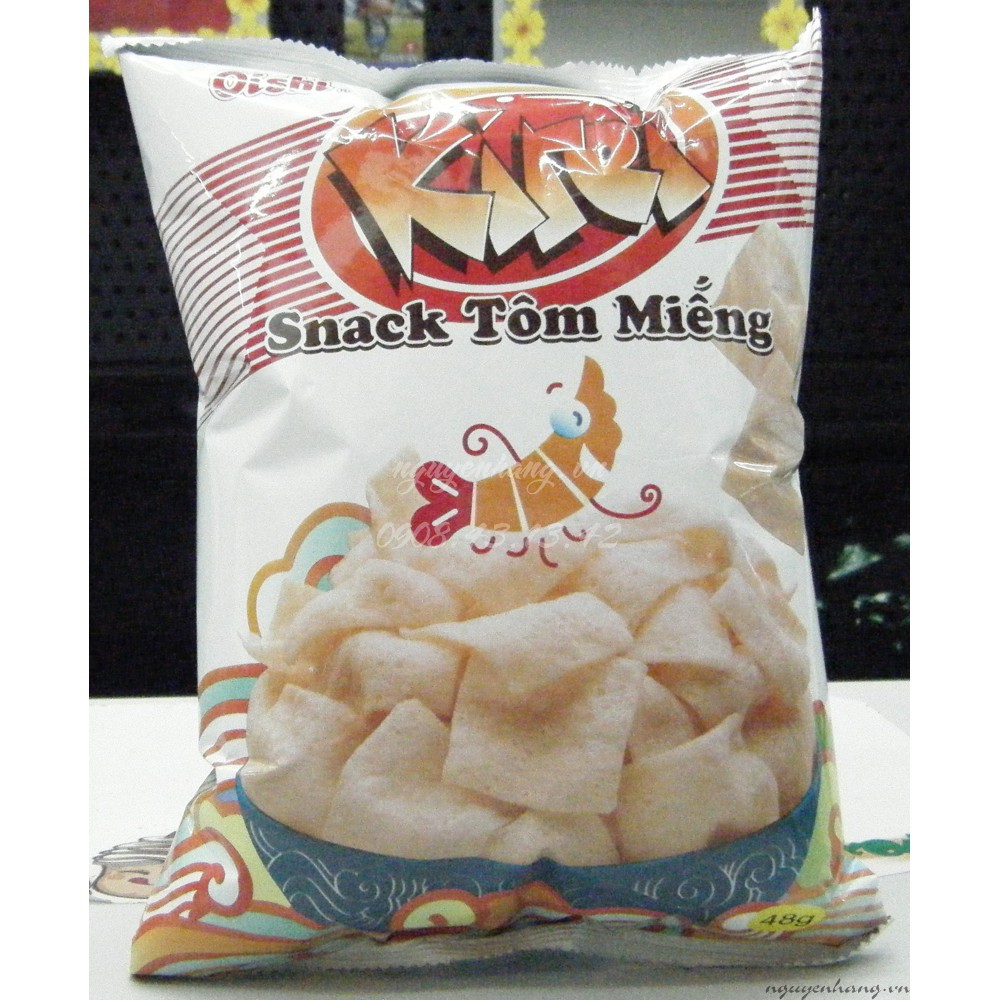 Lốc 10 snack tôm miếng Kirei Oishi gói 40g