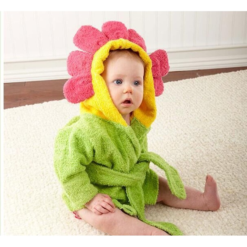 Khăn ChoàNg TắM VảI Cotton HoạT HìNh Cho Bé