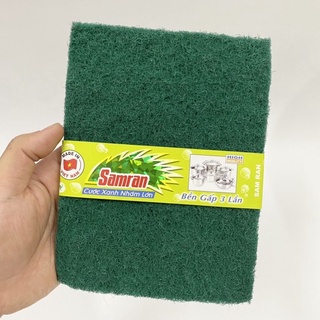 Miếng cước rửa chén xanh nhám lớn Samran