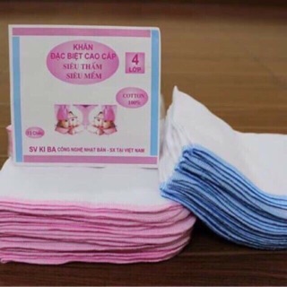 10 khăn sữa 4 lớp cao cấp Kiba