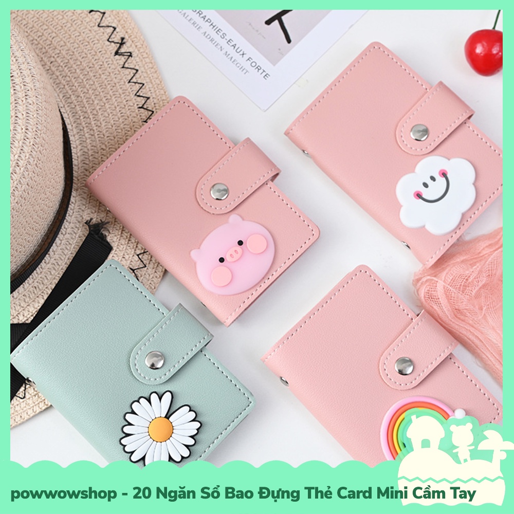 [Sẵn VN - Hỏa Tốc] 20 Ngăn Sổ Bao Thẻ Đựng Card, Amiibo Mini Cầm Tay Phong Cách Đáng Yêu Cute Style