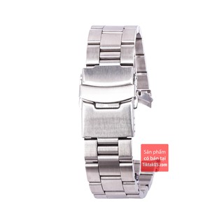Dây đồng hồ thép không gỉ cao cấp 2 đầu bo tròn khóa gài 2 lớp size 20mm - 22mm - TiktakUS