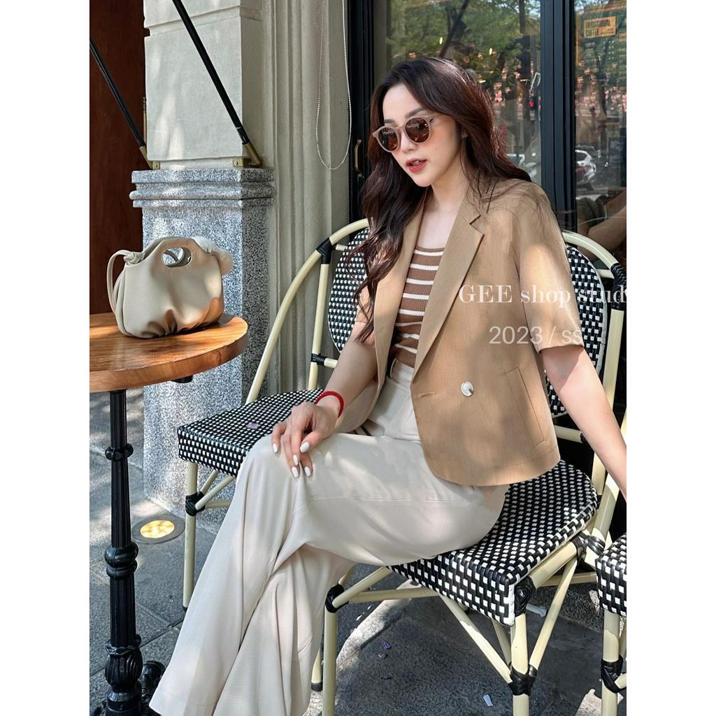 Áo blazer julia summer 1 lớp vải tuýt si hàn