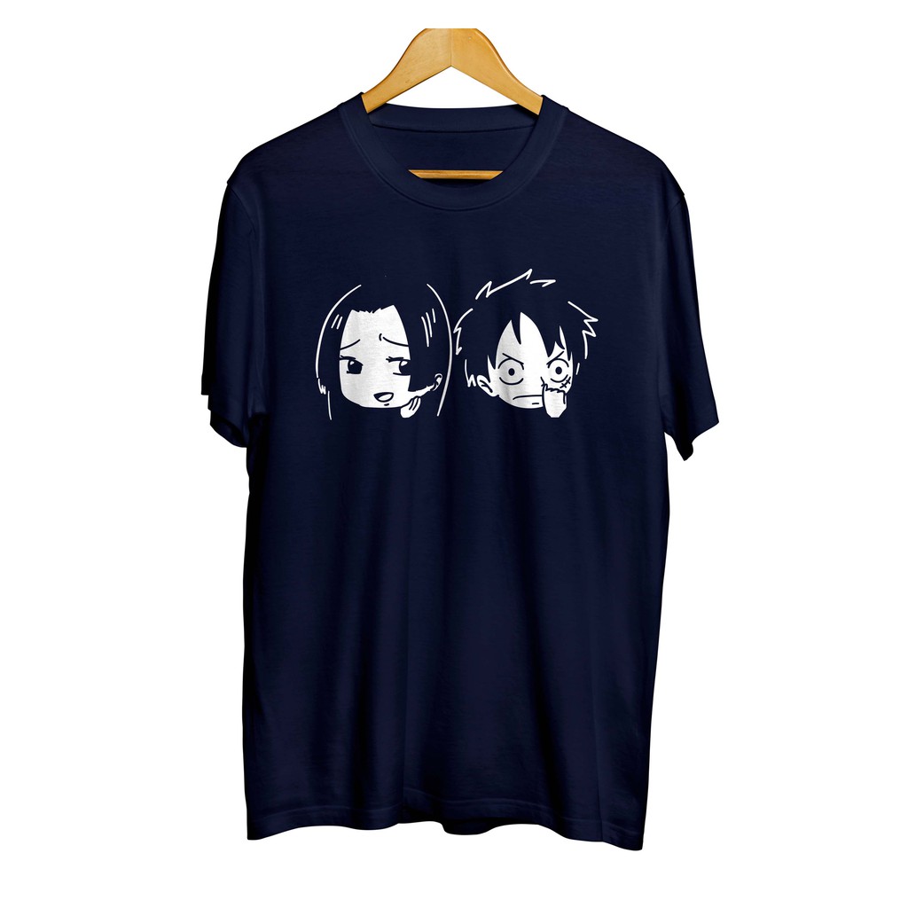 Áo Thun 100% Cotton In Hình Luffy Hancock Chibi Distro 30s