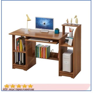 Bàn làm việc kèm kệ sách đa năng tiện lợi NTF BXG047 (100*40CM)