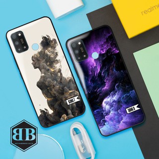 Ốp lưng kính cường lực Realme 7i in hình sóng đẹp mê li
