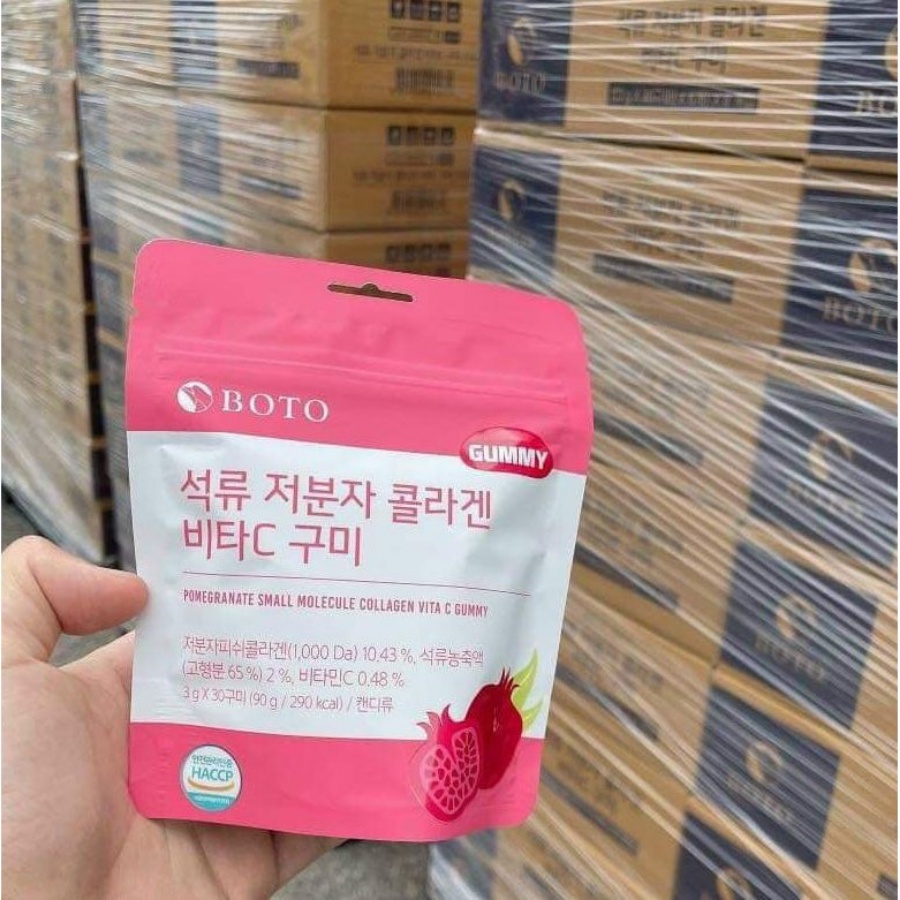 Kẹo Dẻo Collagen Vị Lựu BOTO Collgen 30 viên