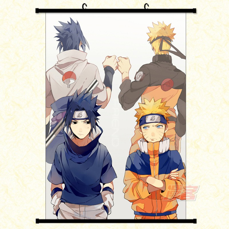 Poster vải anime Naruto 40x60 tranh vải cuộn treo tường