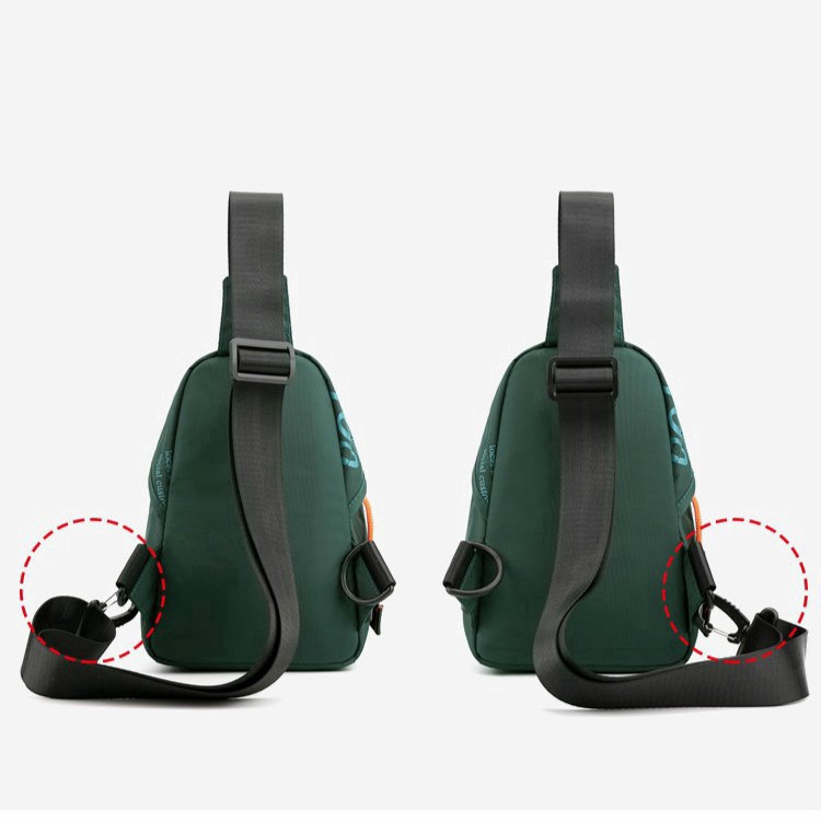 On Sale Haoshuai Original Nylon Waterproof Sports Running Korean Fashion Men Chest Bag