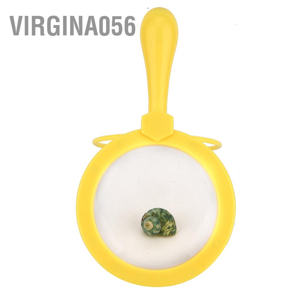 Virgina056 Plastic Handheld Kids 3X Magnifying Glass Magnifier with Stand Children Educational Toys
