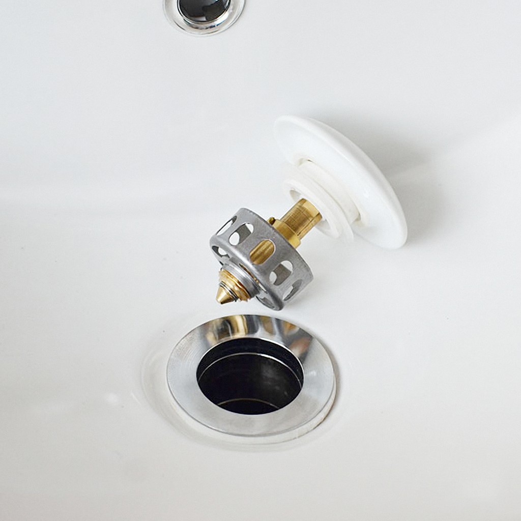 Bộ xả nhấn nút xi phông chậu rửa mặt Lavabo, bồn tắm thay thế kiêm chặn rác, lò xò đàn hồi Dan House 811