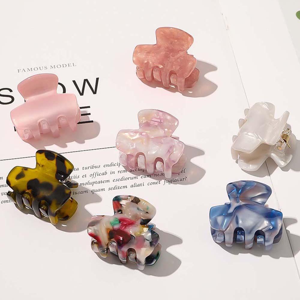 SOMEDAYZL Kẹp Tóc Càng Cua Họa Tiết Vân Đá Cẩm Thạch Phong Cách Hàn Quốc