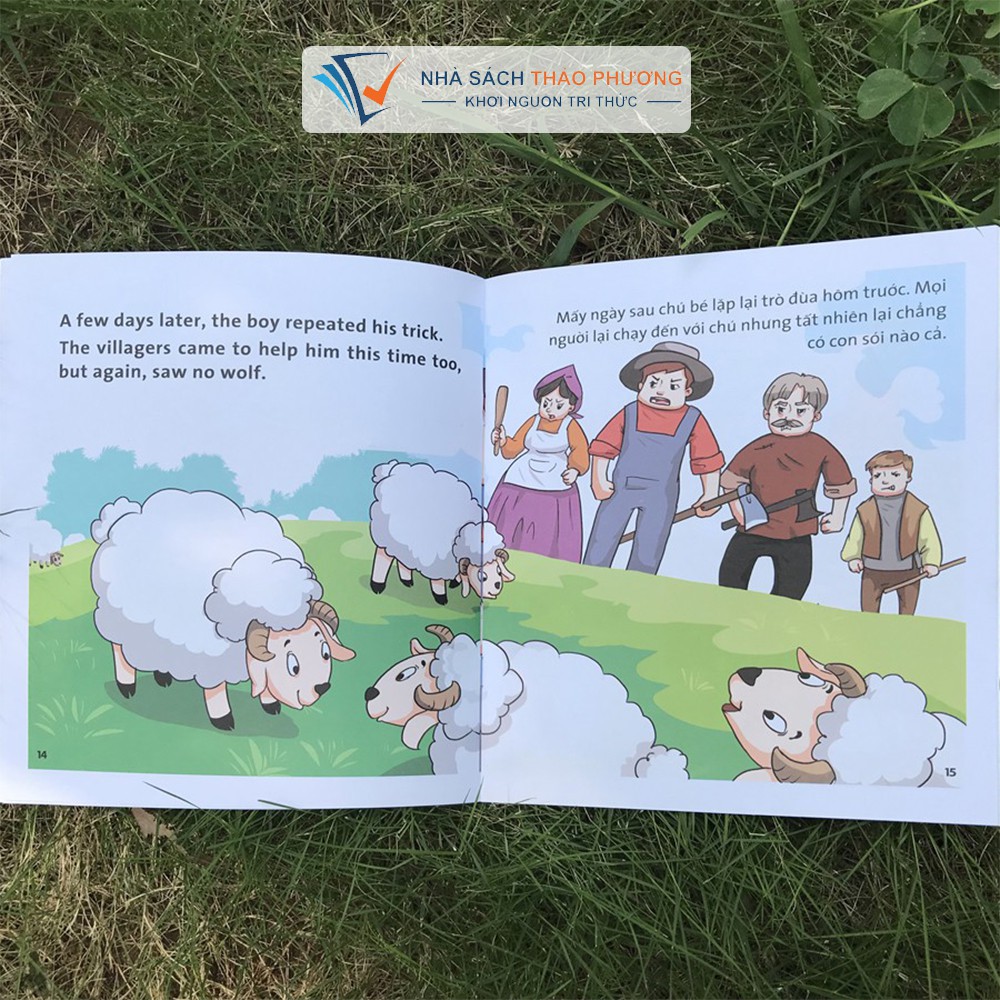 Sách - Chú bé chăn cừu - Truyện tranh ngụ ngôn song ngữ Anh – Việt