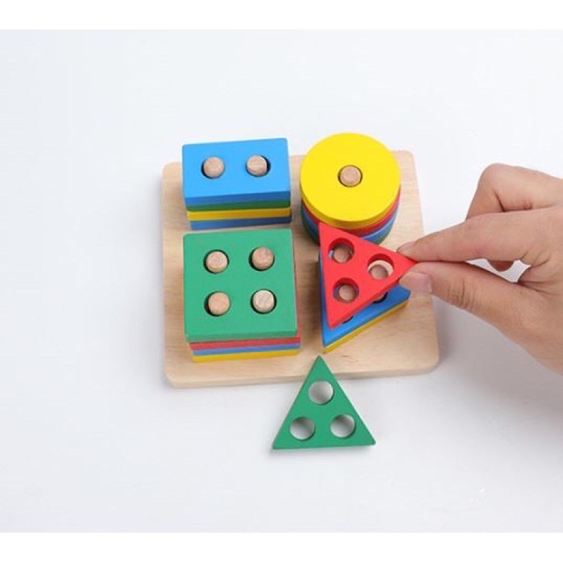 COMBO 6 món đồ chơi gỗ thông minh giúp bé tư duy sáng tạo.