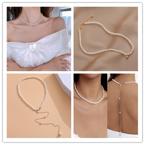 Dây Đeo Lưng Tua Rua Đính Ngọc Trai Nhân Tạo Thanh Lịch Quyến Rũ Dành Cho Nữ Đi Biển