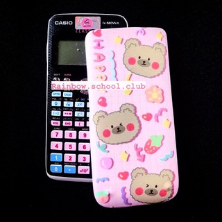 Miếng dán decal in theo yêu cầu máy tính casio 580 trang trí skin máy tính bỏ túi casio fx 580 vnx đề can hồng /vinacal