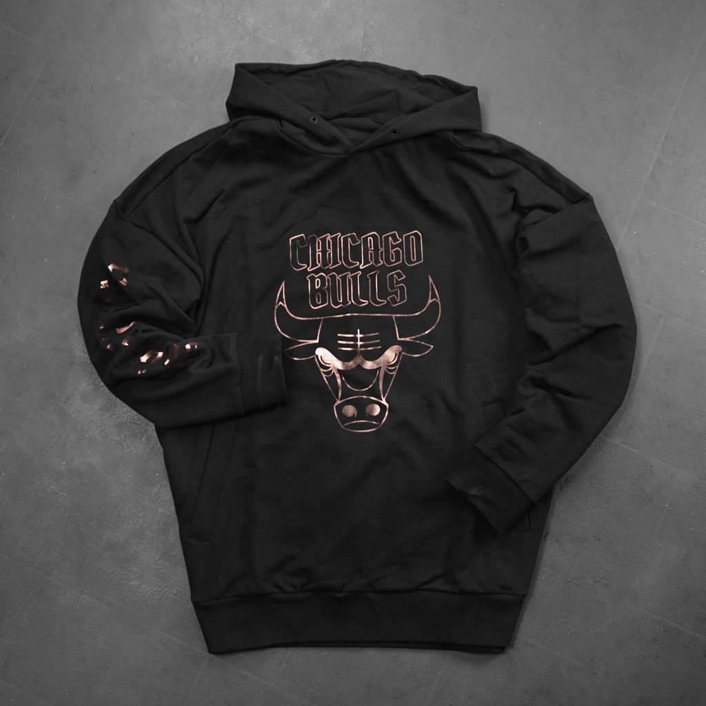 Áo Hoodie NBA Korea Chicago Bulls Đen