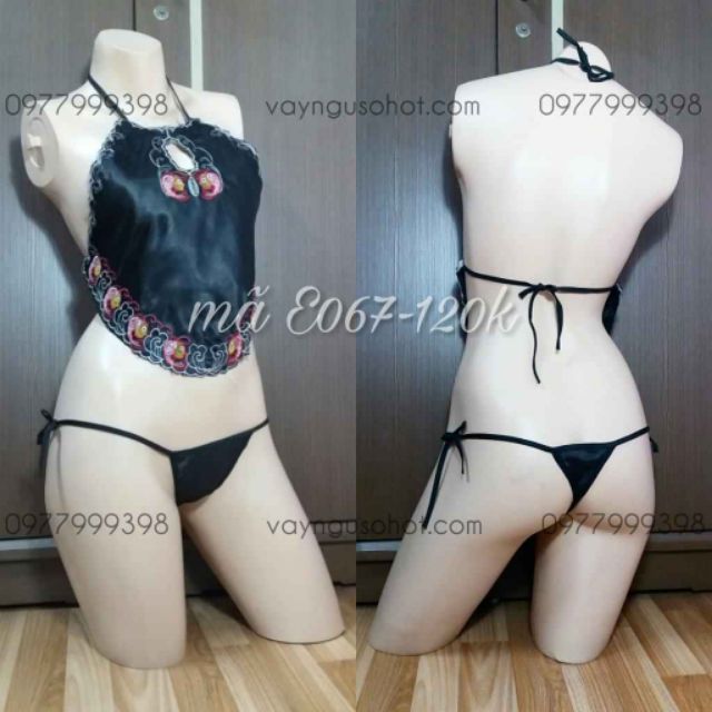 set đồ lót nội y yếm đào buộc dây sexy gợi cảm