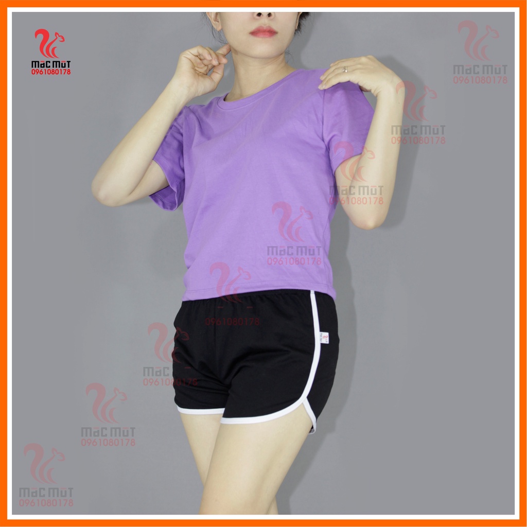 Q010 - Quần thời trang dễ thương phù hợp làm đồ mặc nhà, đồ đi ngủ, đồ tập thể thao. Quần thun ngắn cotton, Macmot