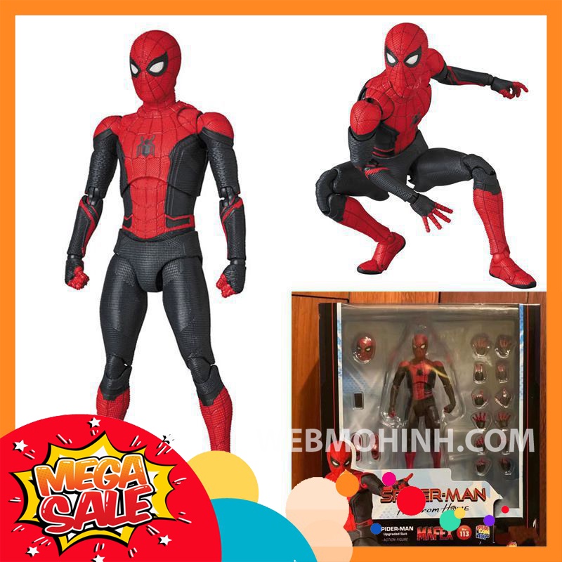 GIÁ HỦY DIỆT Mô Hình Người Nhện Spider Man Far From Home Upgraded Suit Mafex Full Box