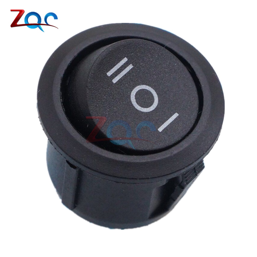 Set 5 Công Tắc Tròn 3 Pin SPDT Màu Đen Cho Tàu/Xe Hơi/Tàu Thuyền