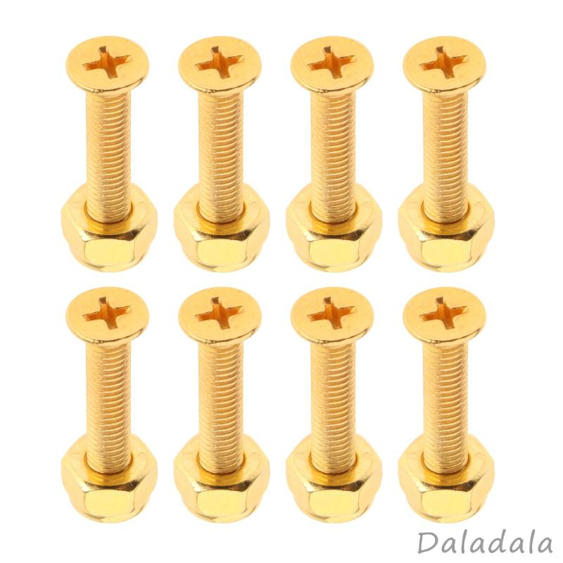 8x Longboard Skateboard Truck Wheel Installing Hardware Screws Nuts Bolts