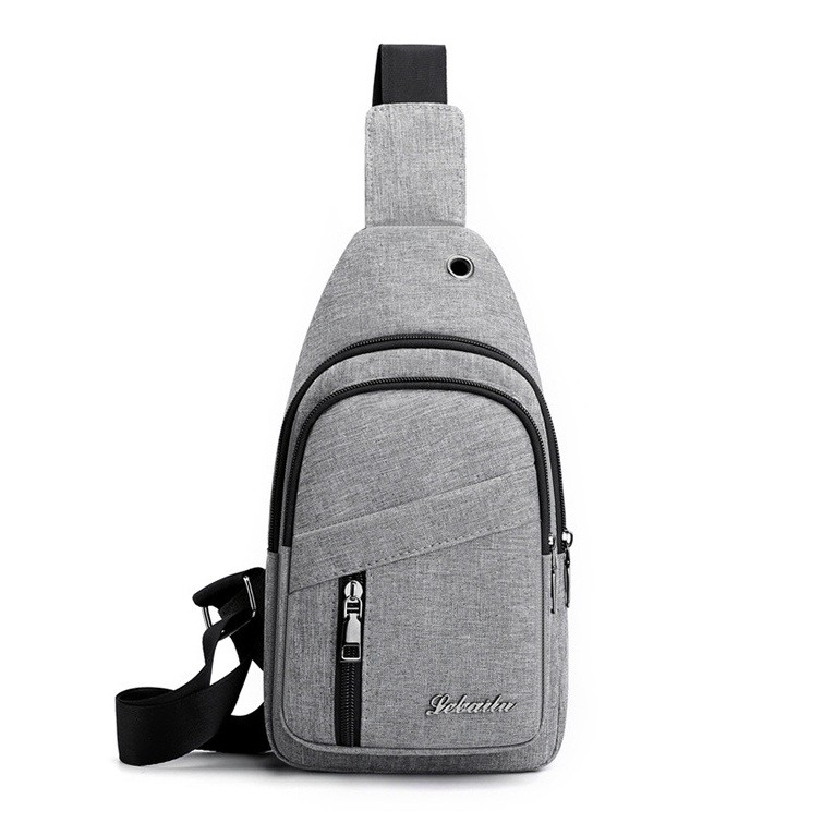 Túi đeo chéo nam vải Canvas thời trang Hàn Quốc tích hợp lỗ tai nghe TC120 | BigBuy360 - bigbuy360.vn