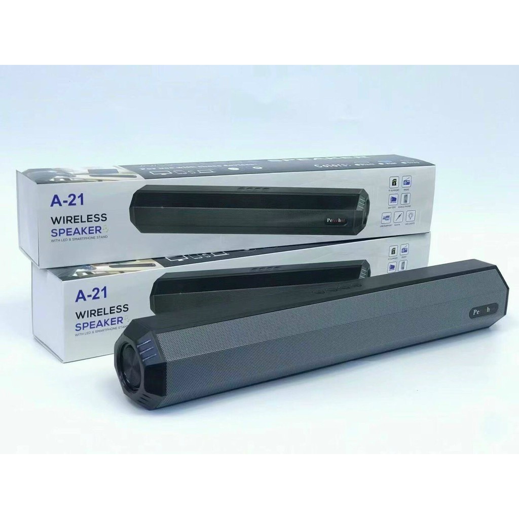 Loa bluetooth không dây kiểu dáng dài model A21, thiết kế đẹp tích hợp 2 loa cực đỉnh 2 màu - Bảo hành 6 Tháng