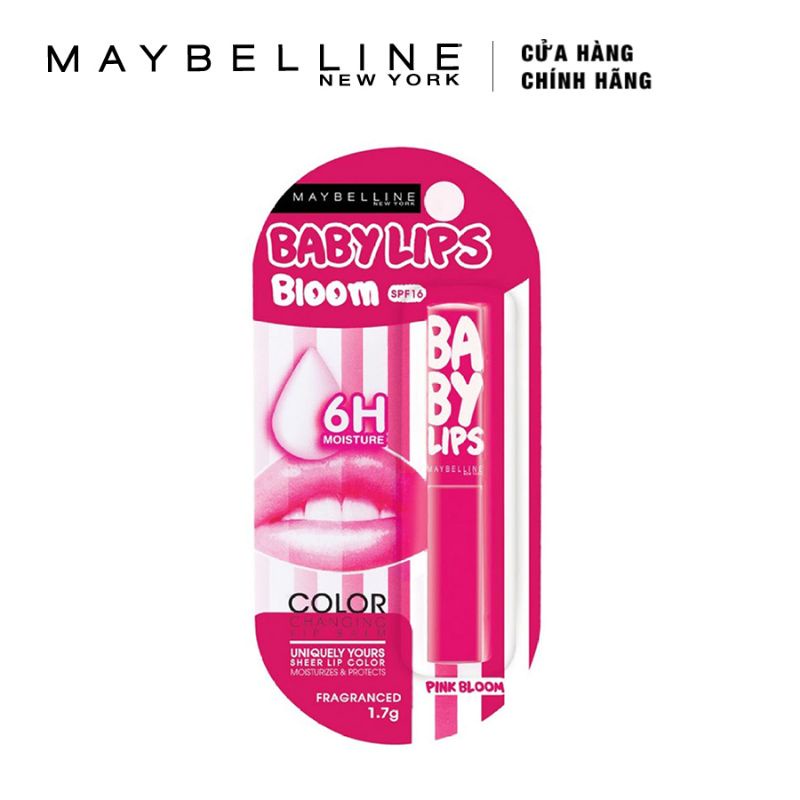 Son dưỡng môi Baby Lips Bloom Maybelline New York chống nắng SPF 16 (có màu) 1.7g