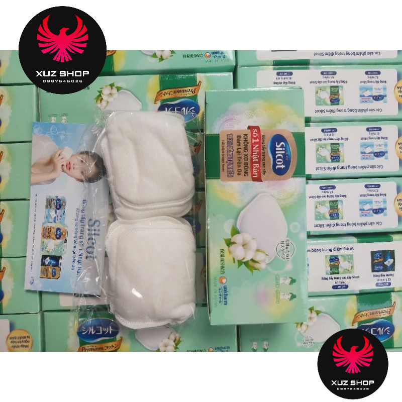 Bông tẩy trang Silcot cao cấp Nhật Bản - hộp 20 miếng