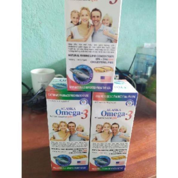 Dầu Cá Alaska Omega 3(100viên) - Bổ Não, Tăng Cường Thị Lực, Giảm Nguy Cơ Mắc Bệnh Tim Mạch, hộp 100viên