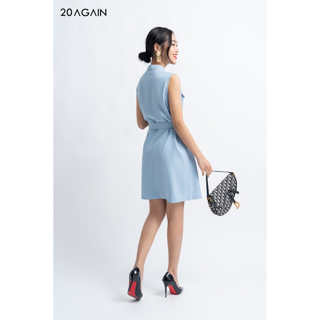 [Mã WABR0101 giảm 10% đơn 99K] Đầm xòe tay ngắn túi ốp 20AGAIN, hàng thiết kế thanh lịch, năng động DXA1106 | BigBuy360 - bigbuy360.vn