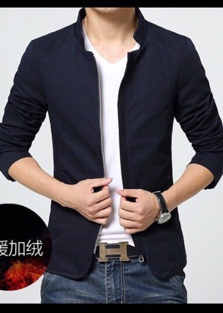 Áo khoác nam cổ trụ kiểu vest