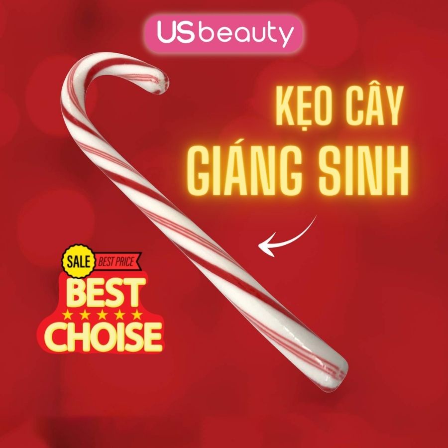 10 Cây Kẹo Giáng Sinh Noel Bạc Hà Mini Brachs Peppermint Candy Canes USA