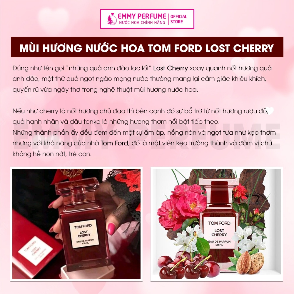 Nước hoa nữ siêu thơm Tom Ford Lost Cherry - Lưu hương lâu 8 - 10 giờ . Chính hãng 100% EmmyPer