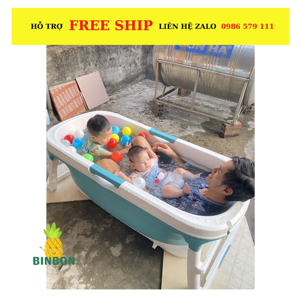 Bồn Tắm loại to 144 cm   Silicon Gấp Gọn - Chất Hạt PP Siêu Bền zj1 - 100% FREEESHIP