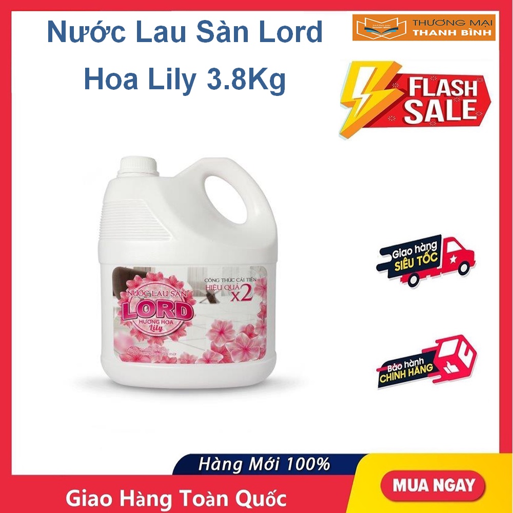 Nước lau sàn Lord 3.8kg - Hoa Lily