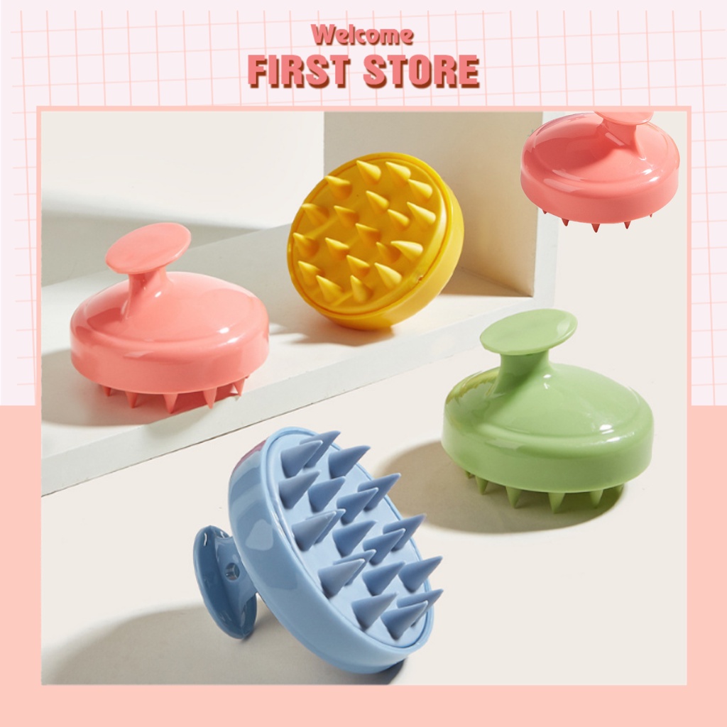 Lược gội đầu Silicone -Lược gội đầu massage da đầu mềm mại Firststore