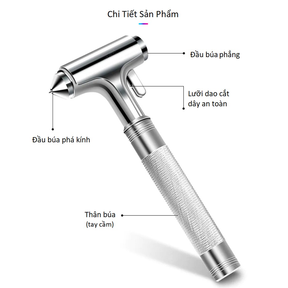 Búa thoát hiểm YANTU F06 vật dụng cần có trên ô tô