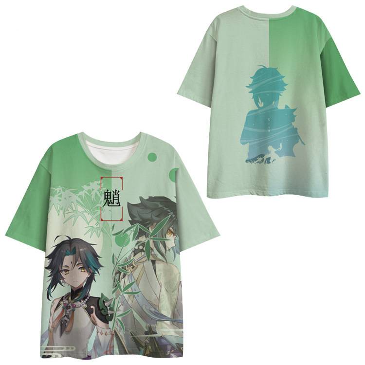 Áo Thun Ngắn Tay In Hình Anime Sam Genshin Impact Cá Tính Cho Nam Và Nữ